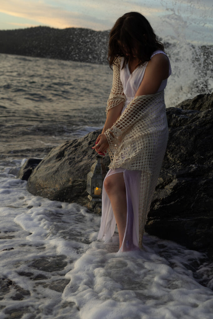 lantern photoshoot, deception pass state park, washington photographer, oregon photographer, creative portraits, portland photographer, creative portrait photographer, moody portraits, sunset photoshoot, coastal portraits