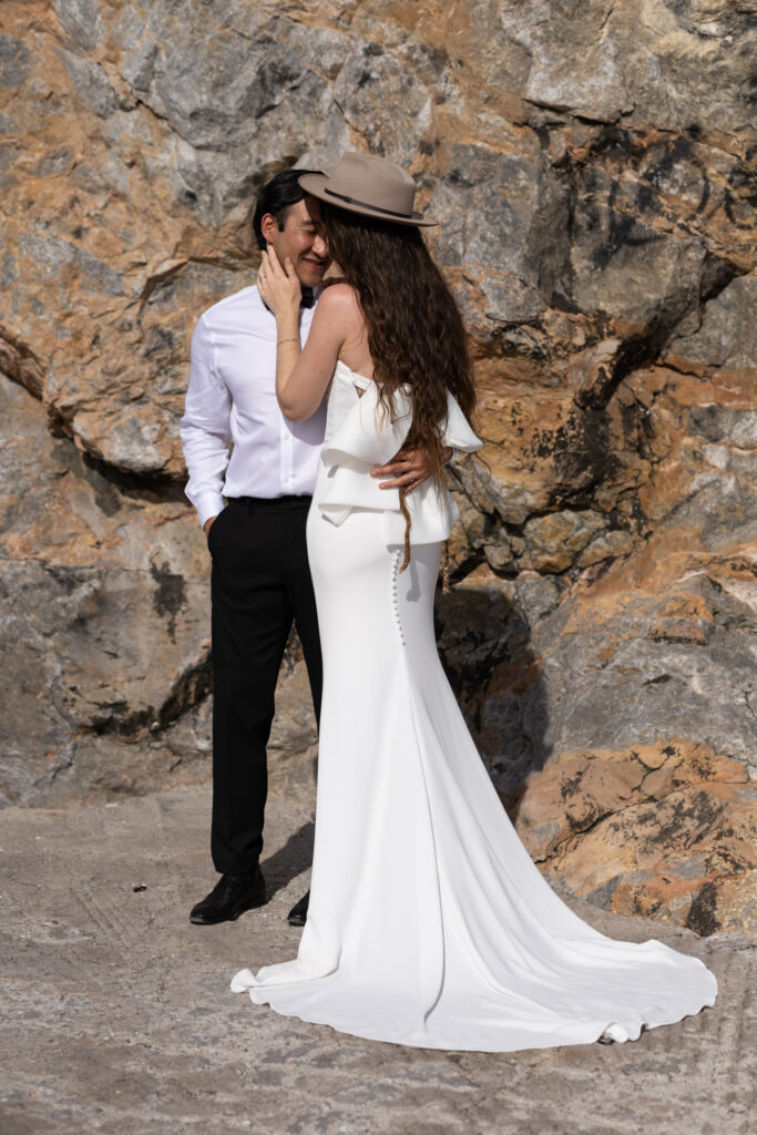 travel elopement photographer, santorini, greece, greece elopement, coastal elopement, cliff sides, elopement photographer, portland photographer, columbia river gorge photographer