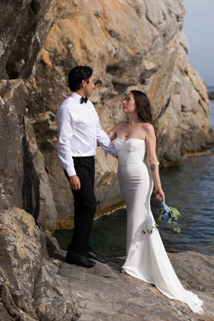 travel elopement photographer, santorini, greece, greece elopement, coastal elopement, cliff sides, elopement photographer, portland photographer, columbia river gorge photographer